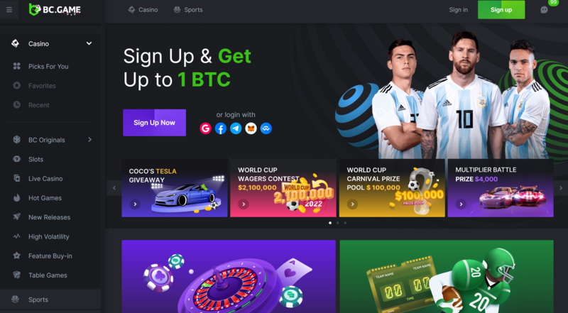 Explore Exciting Gaming Experiences on website BC.Game